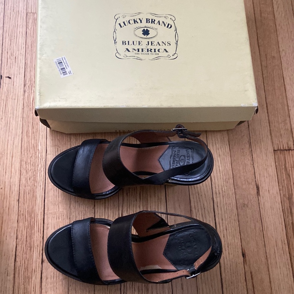Lucky Brand raffia wedges
